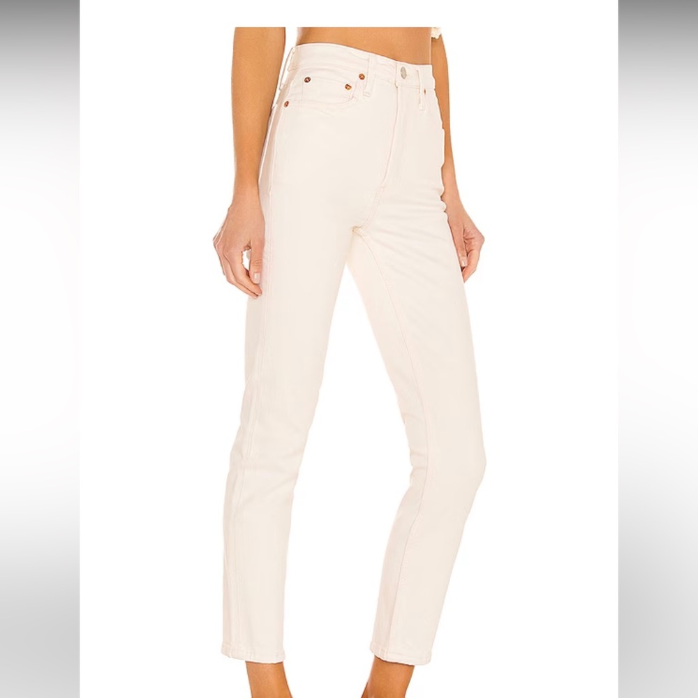 Re/Done 90s high rise jeans size 25 in vintage white.